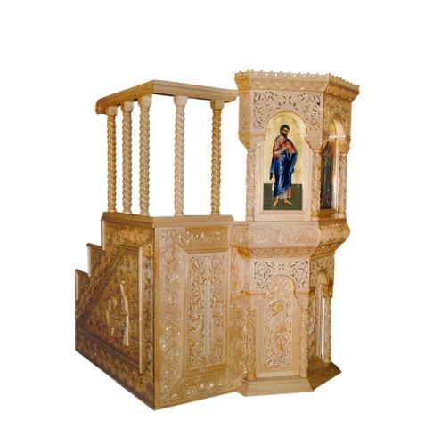 <p>FLOOR PULPIT IN  BYZANTINE CARVING</p>