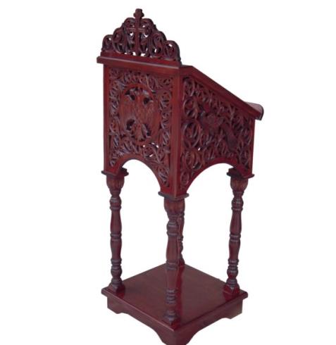 <p>SMALL ICON STAND IN BYZANTINE CARVING</p>