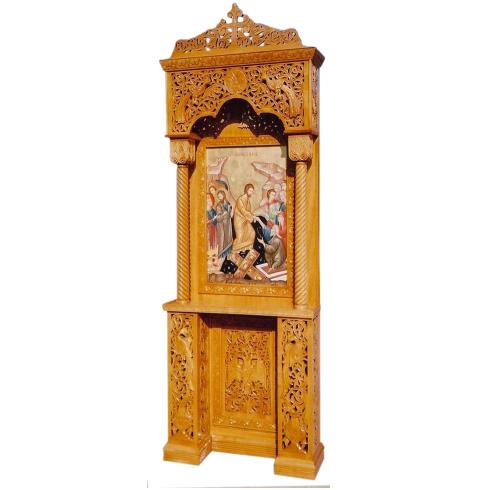ICON STAND IN BYZANTINE CARVING