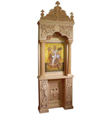 ICON STAND IN BYZANTINE CARVING