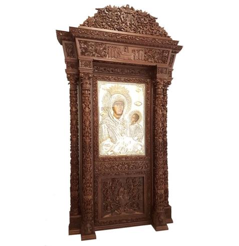 <p> ICON STAND MONASTERIAL RELIEF CARVING</p>
