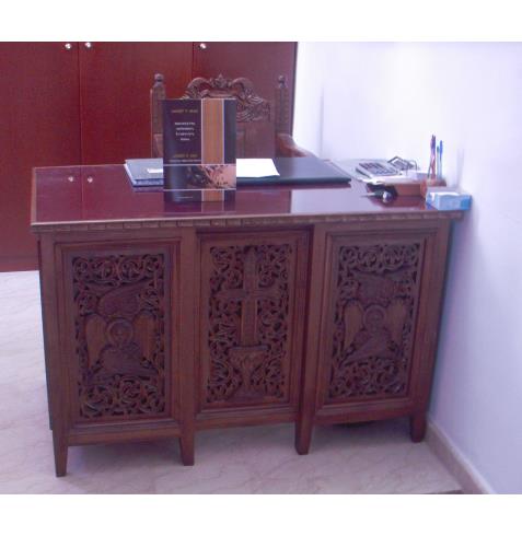 Office in byzantine carving